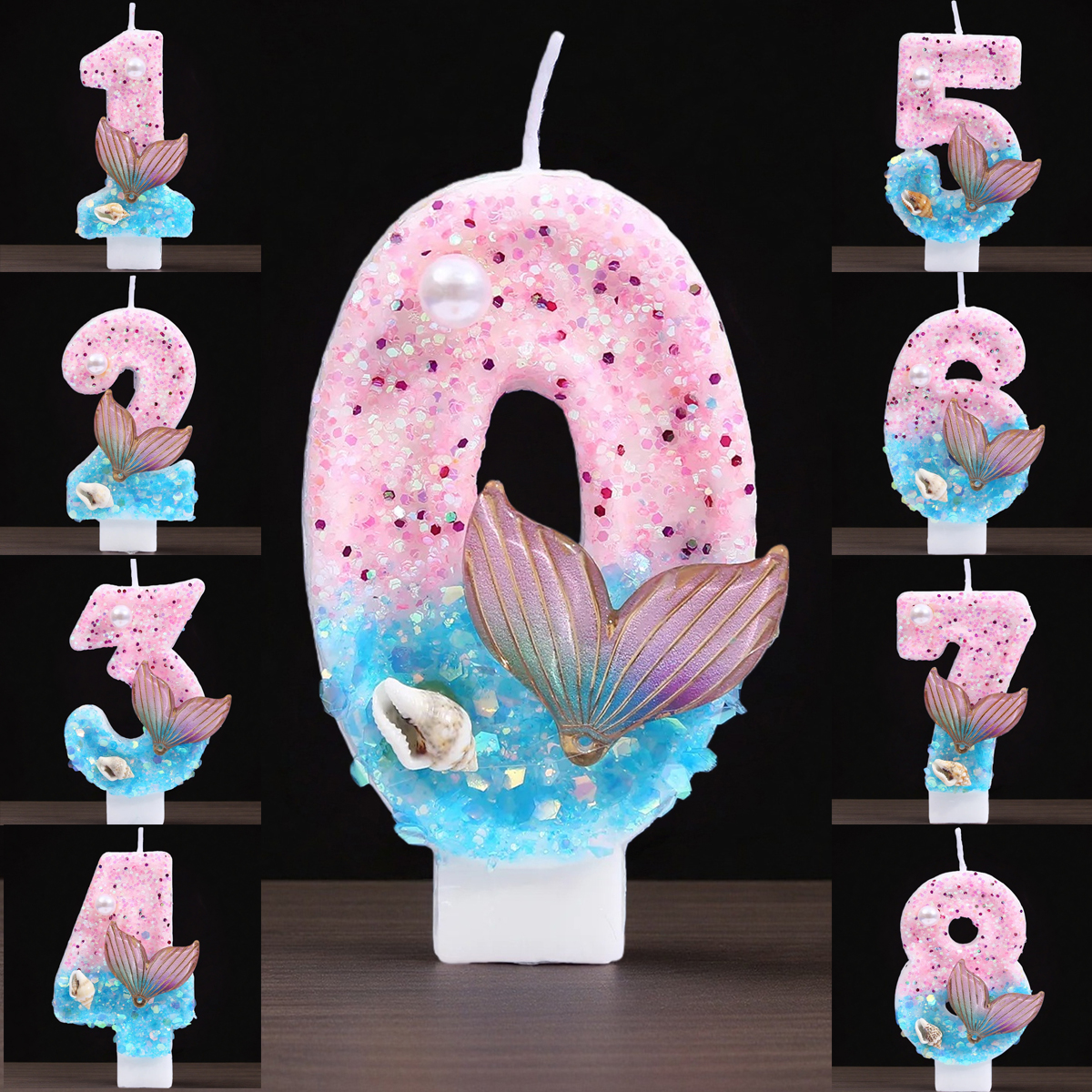 Candle Supplies Free Shipping - Gradient Blue Shell Pearl Creative Digital