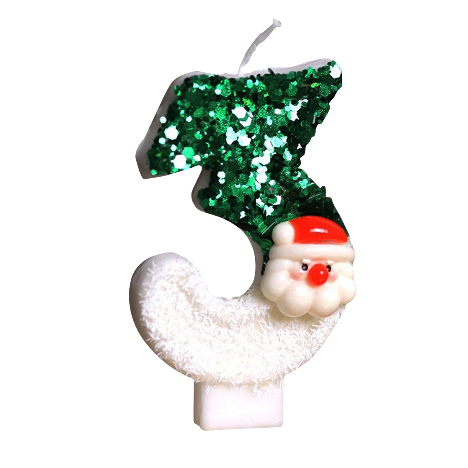 Candle Supplies Free Shipping - 0-9 Numbers Santa Claus Cake Candle
