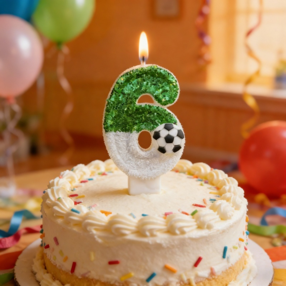 Candle Supplies Free Shipping - Football Shape Number Cake Candles 0-9Creative