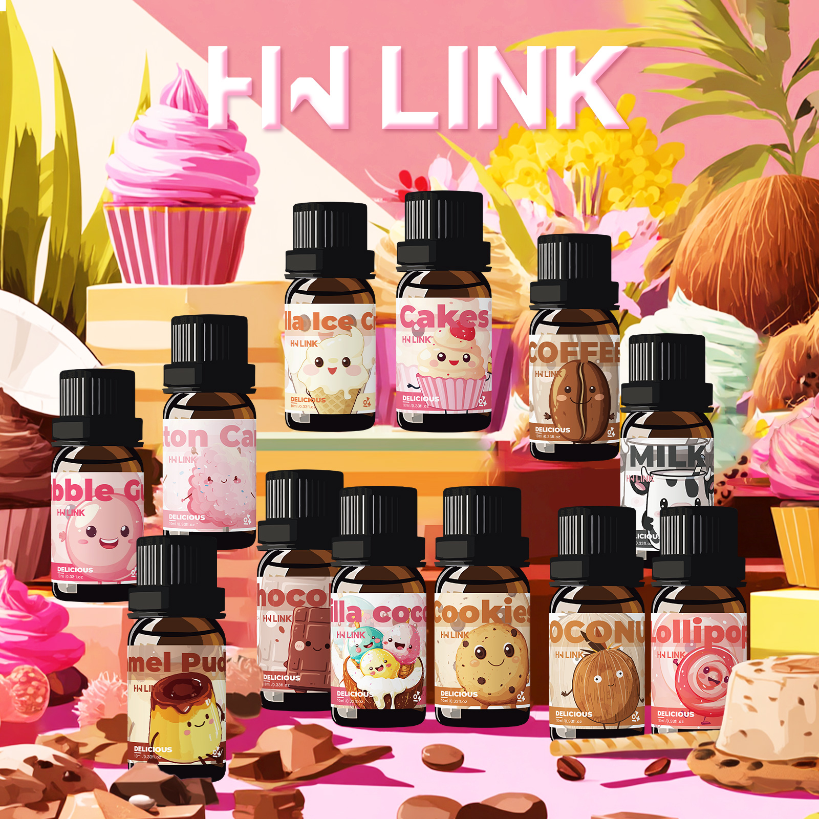 Candle Making Supplies Fragrance Oils - 10ml Delicious Essential Oils, 12 scents,