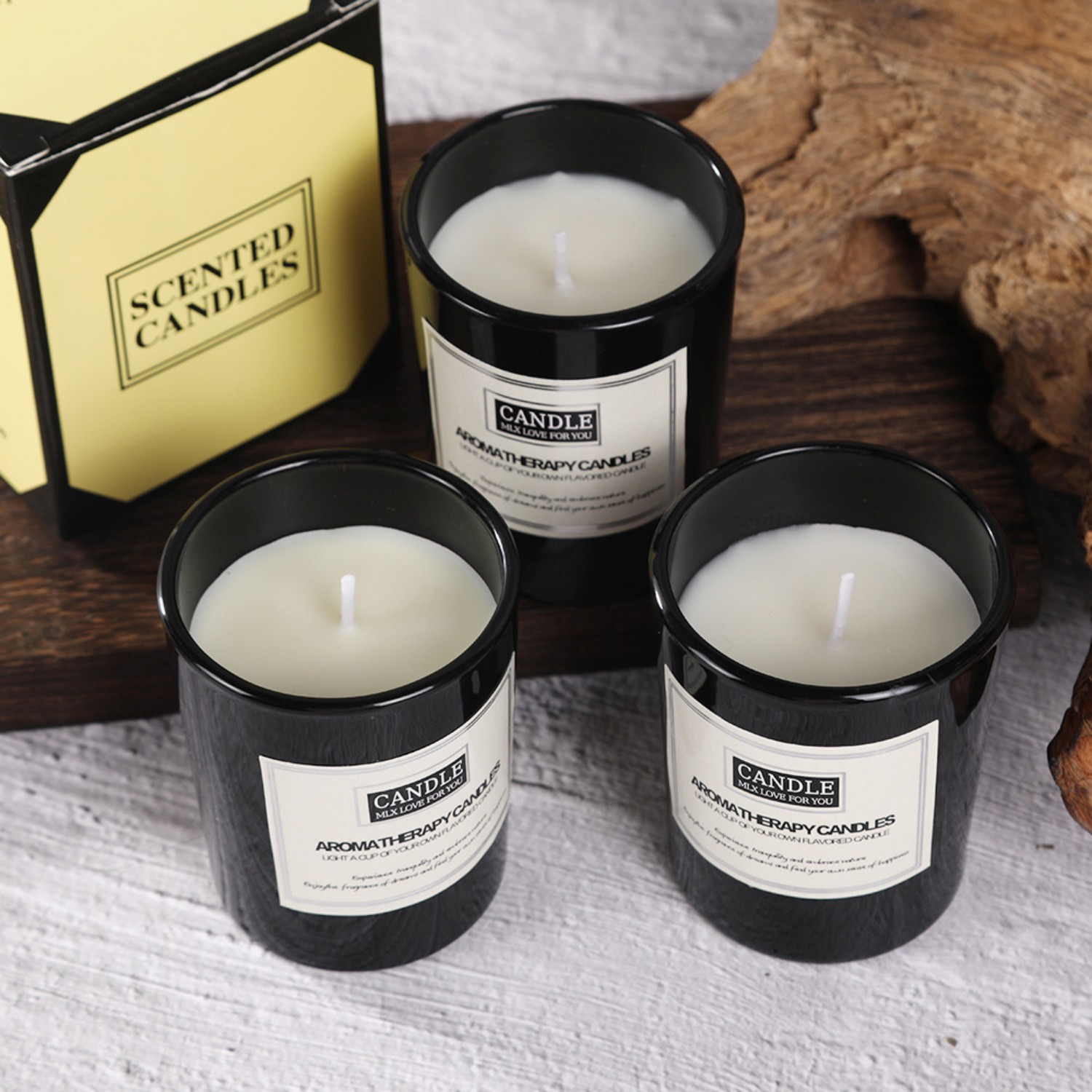 1pc Matte Black Glass Cup Cand - Candle Supplies Free Shipping ulasan dan harga