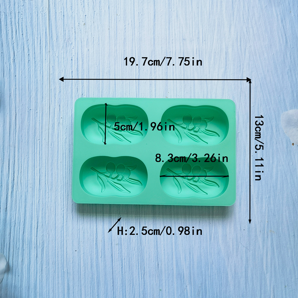 4 Cavities Oval Olive Tree Sil - Candle Supplies Shop ulasan dan harga