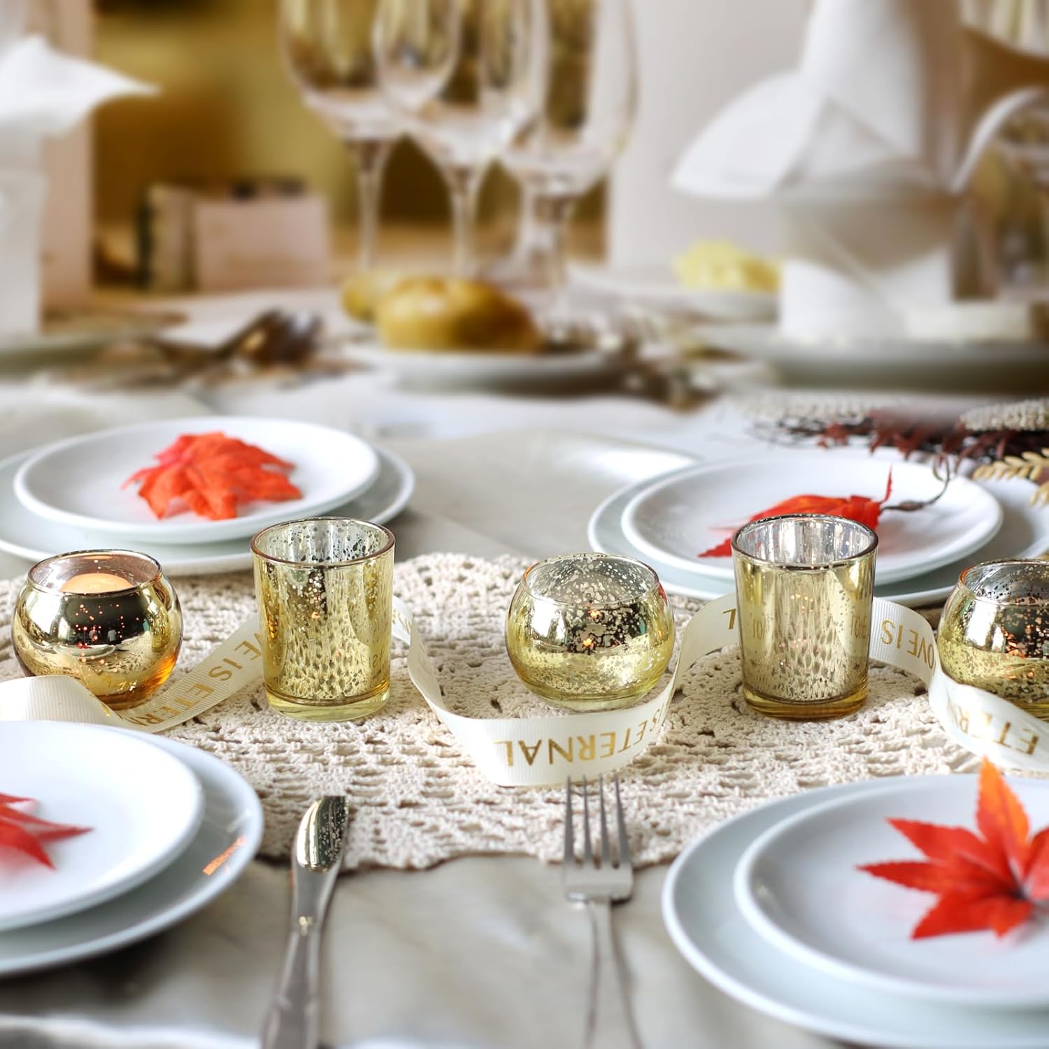 48Pcs Gold Votive Candle Holde - Candle Supplies In Bulk ulasan dan harga
