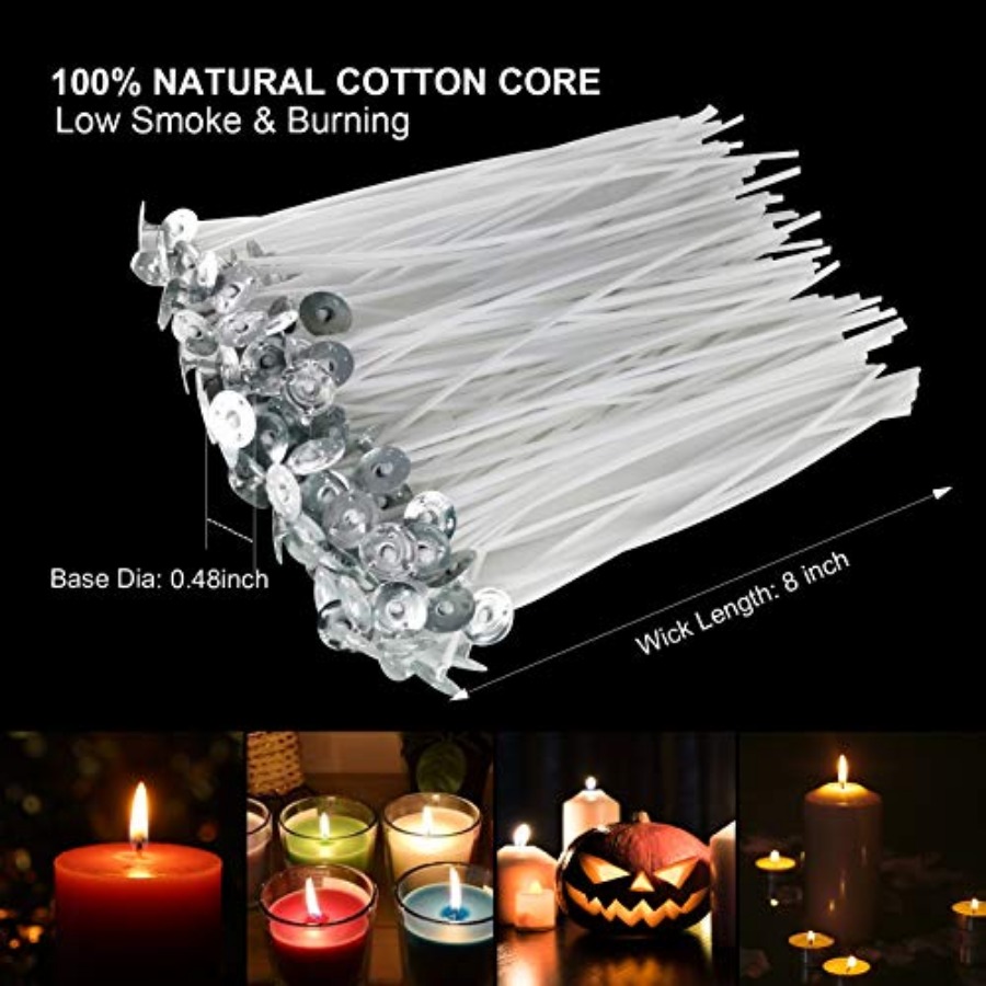 Candle Wicks, 100Pcs 6-Inch Co - Cotton Wick 6 Inch ulasan dan harga
