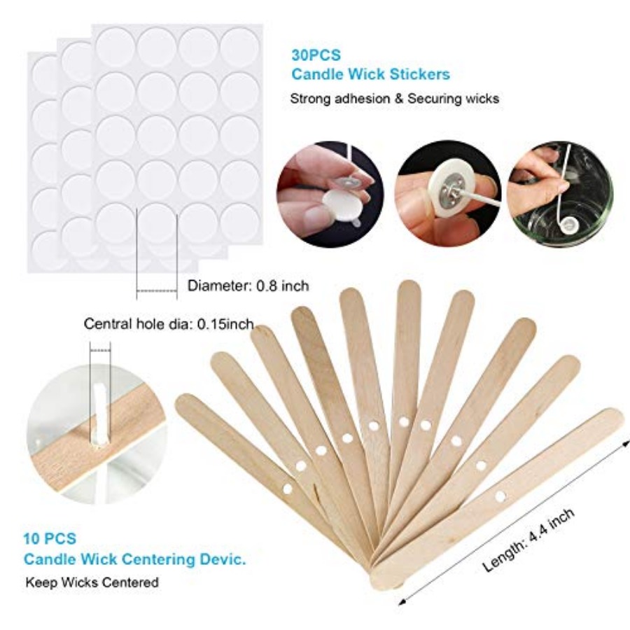Candle Wicks, 100Pcs 6-Inch Co - Cotton Wick 6 Inch ulasan dan harga