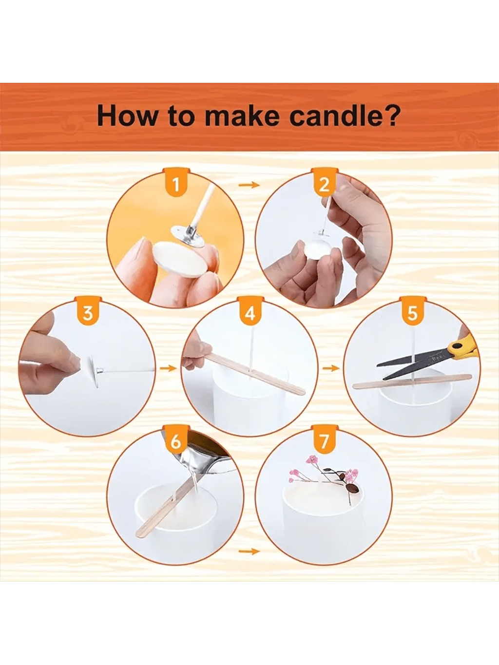 100Pcs Cotton Candle Wick 15cm - Cotton Wick 6 Inch ulasan dan harga