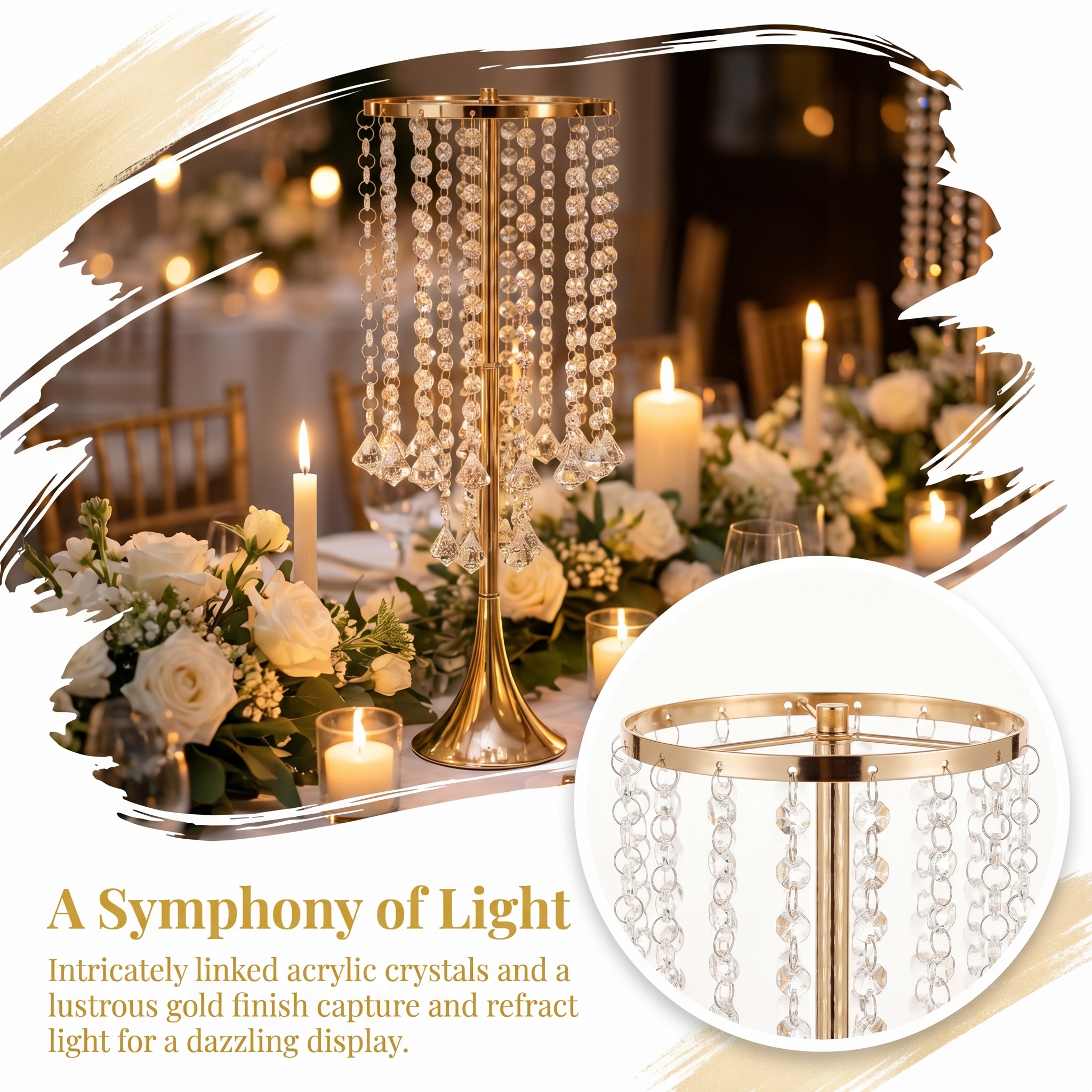 2/10pcs Luxury Crystal Flower  - Candle Supplies Luxury ulasan dan harga