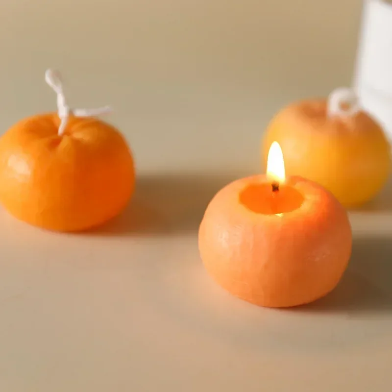 Creative Orange Shape Candle S - Candle Supplies Shop ulasan dan harga