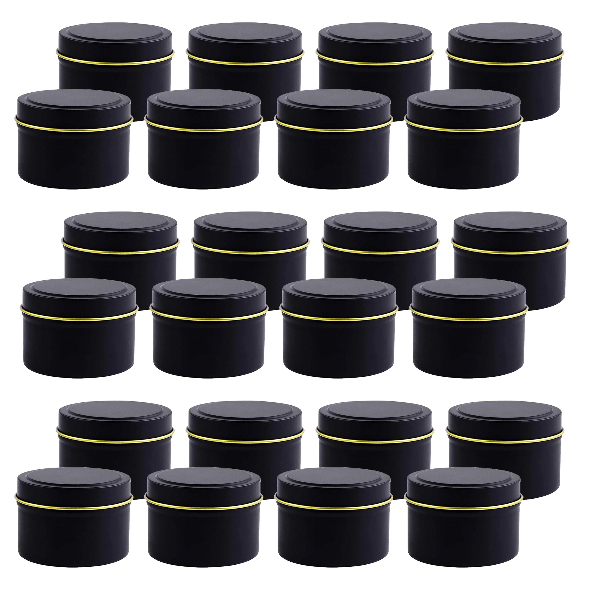 4oz/ 8oz Candle tins with lids - Black Tin Candle ulasan dan harga