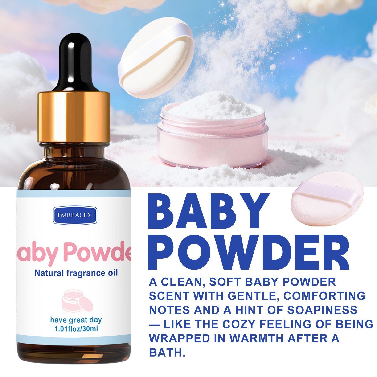 30ml Baby Powder Essential Oil - Candle Making Supplies Fragrance Oils ulasan dan harga