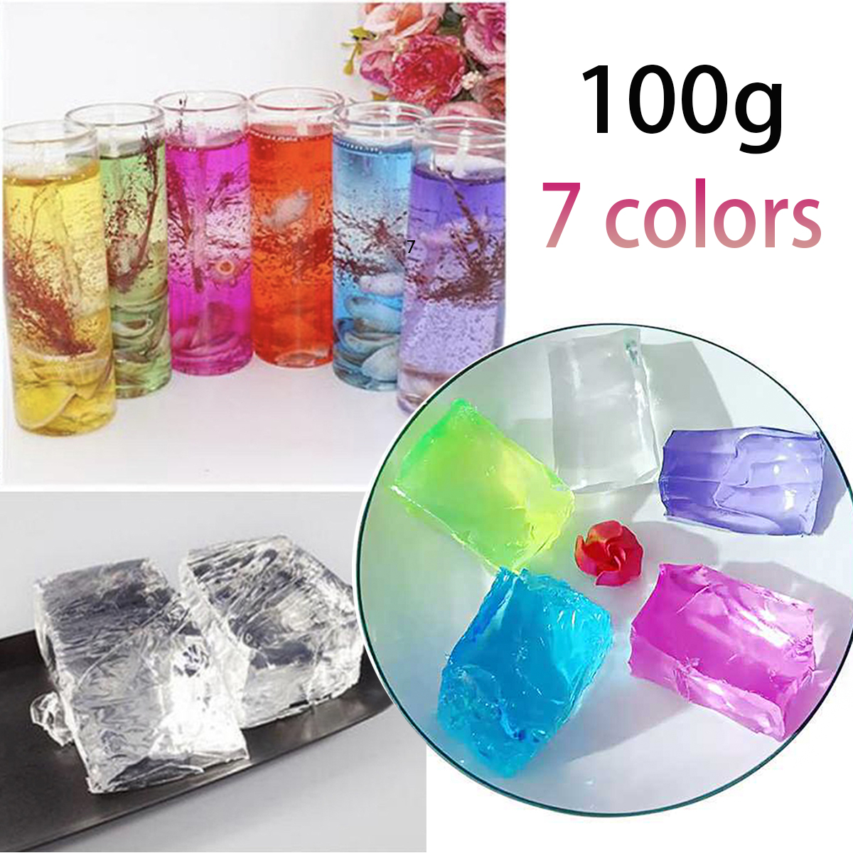 100G 7Colors Jelly Wax DIY Han - Candle Supplies Wholesale ulasan dan harga