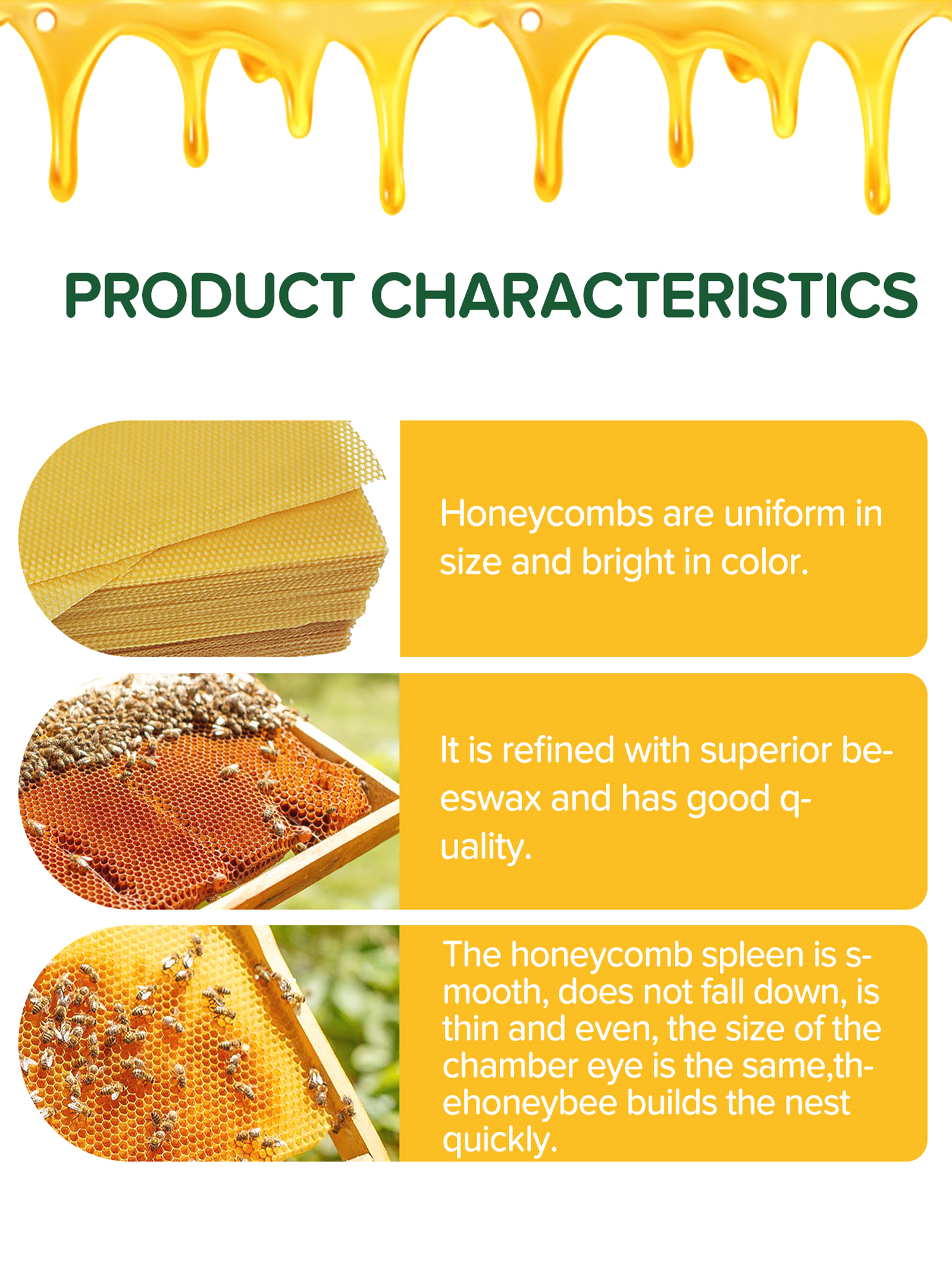 10Pcs Natural Honeycomb Bee Wa - Candle Supplies Wholesale ulasan dan harga