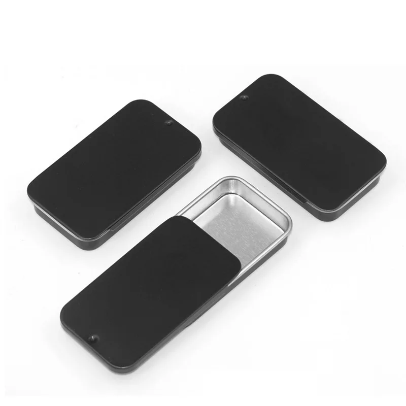 500pcs 50x25x11mm Metal Boxes  - Black Tin Candle ulasan dan harga
