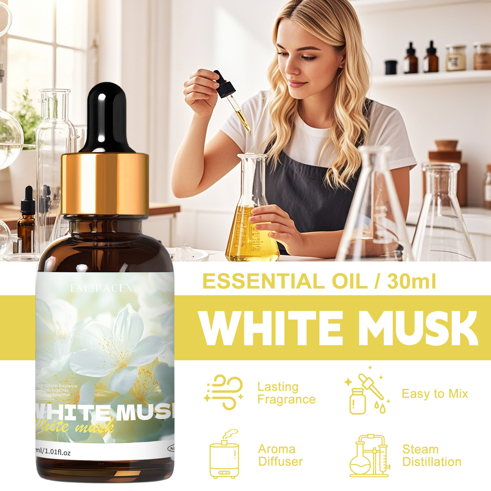 30ml White Musk Essential Oil  - Candle Making Supplies Fragrance Oils ulasan dan harga